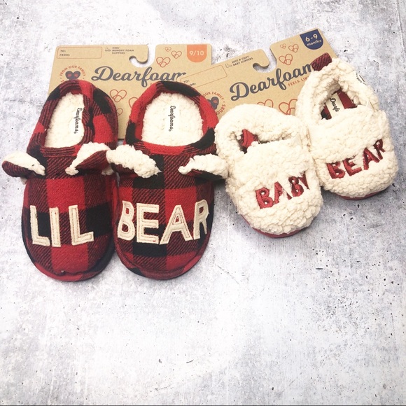 SOLD-DearFoam Plaid Slippers Bundle Toddler Infant - Picture 3 of 6